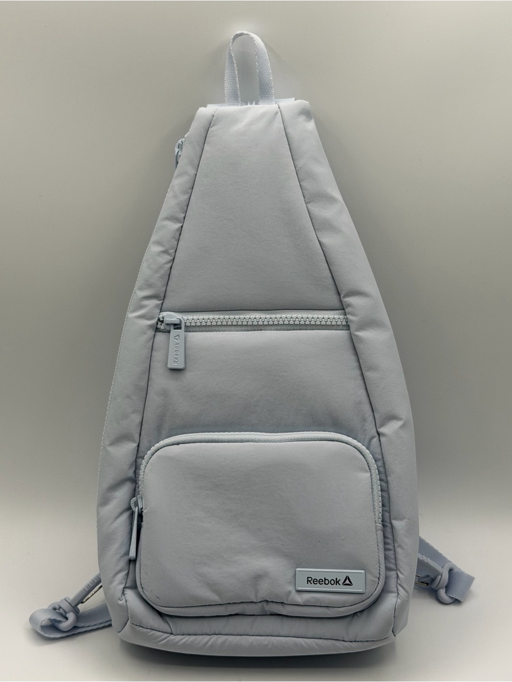 Reebok Crossbody Sling Backpack Light Blue Gray Bag